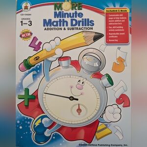 More Minute Math Drills - Addition & Subtraction Grades 1-3